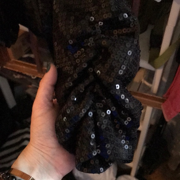 Black sequined Dress Barn evening blazer - Picture 3 of 4